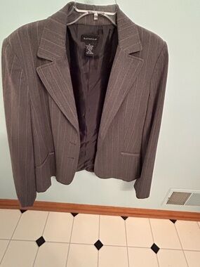 Rafaella Charcoal Pinstripe Women's Blazer
